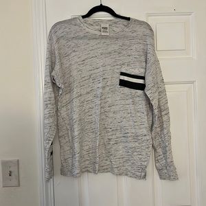 Pink long sleeve pocket tee